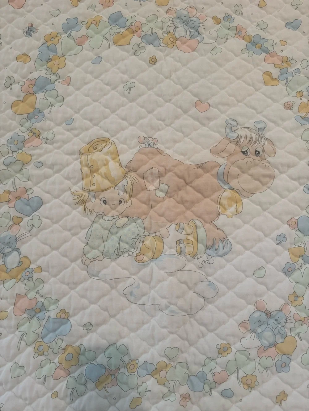 Baby Quilted Blanket in Pastel Multicolor